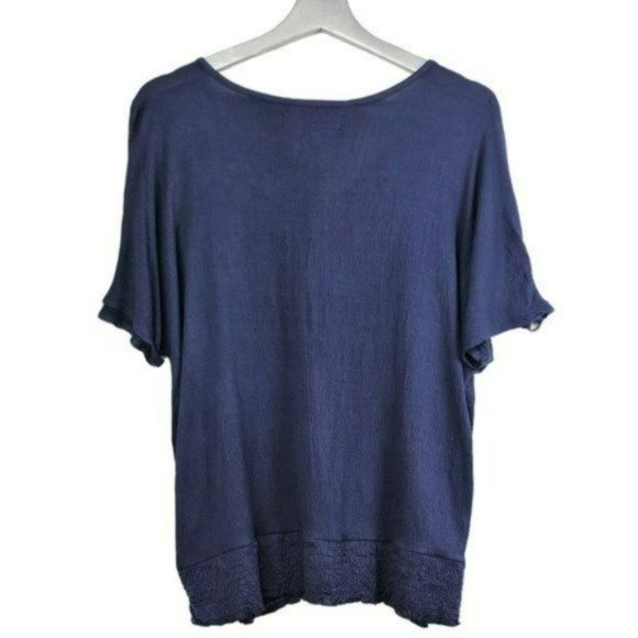 NWT French Laundry PLUS Dolman Sleeve Smock Waist Blouse Top - Picture 3 of 4